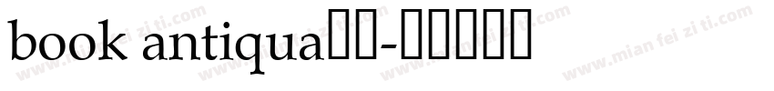 book antiqua粗体字体转换
